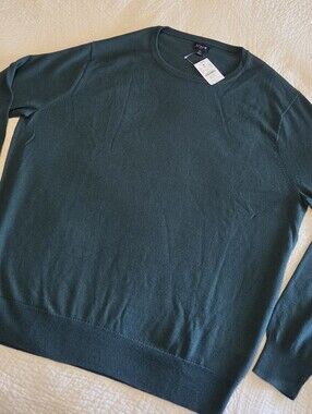 NWT J. Crew Merino Wool Blend Men’s Crewneck Sweater, Size XL